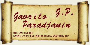 Gavrilo Parađanin vizit kartica